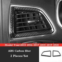 for ford edge 2015 to 2020 car left and right air outlet frame cover trim sticker abs carbon fiber car styling accessories 2pcs