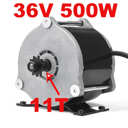 36V 500W 11T Комплект для переоборудования электрического велосипеда 24 в 36 в 48 В DC матовый мотор 250 Вт/350 Вт/500 Вт электродвигатель Средний привод двигателя 1000 Вт колеса дорожного велосипеда - Цвет: 36V 500W 11T