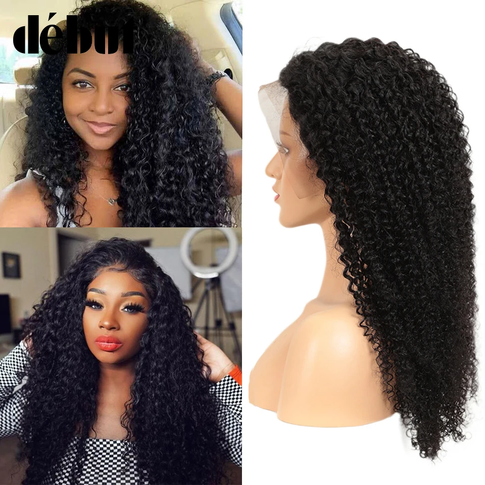 Парики из натуральных волос на кружеве кудрявый парик 8-28 дюймов бразильский