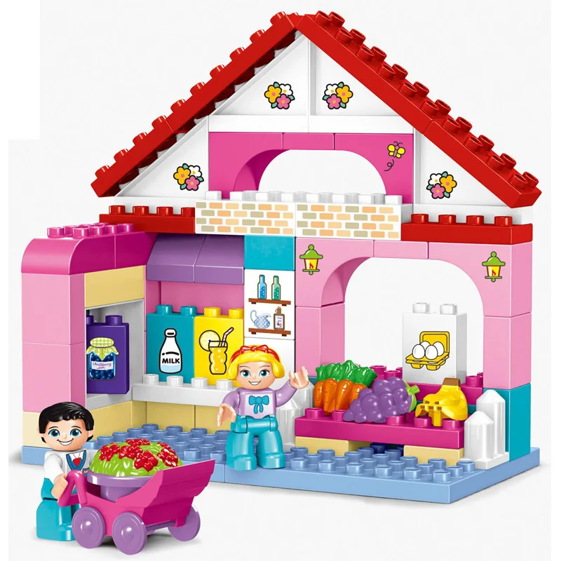 Большие частицы строительный блок 68 шт счастливые покупки детская Сборная