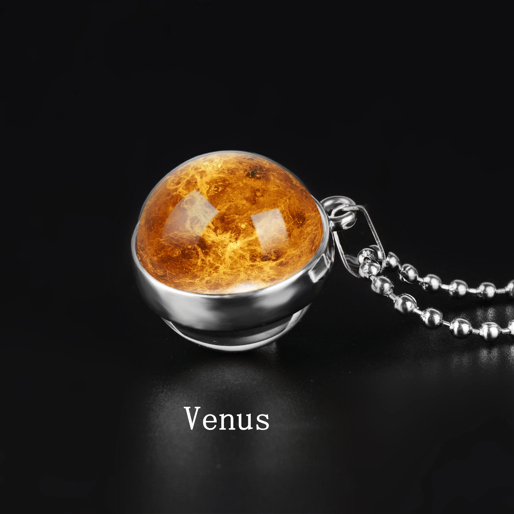 Venus Двустороннее ожерелье с глобусом, солнечная система, планета Венера, Меркурий, Марс, Сатурн, уран, Нептун, земля, солнце, кулон, купольное стекло, ожерелье s - Окраска металла: Venus