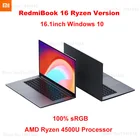 Оригинальный ноутбук Xiaomi RedmiBook 16 Ryzen Edition, AMD Ryzen R5-4500U, 8 ГБ16 ГБ DDR4 512 Гб SSD, ультратонкий ноутбук 1080P