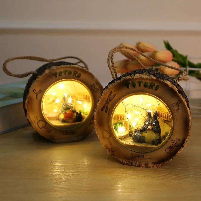 

Фигурка Аниме Тоторо, игрушка для студии ghilii Chihiro светодиодный светодиодная игрушка с ночным светильник, аниме Модели искусств, игрушка, дет...