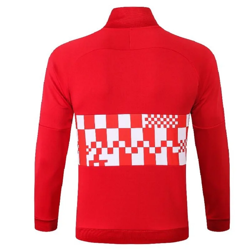 

2021 MODRIC Men Red Long Zipper Football Training Suits MANDZUKIC Survetement Soccer Tracksuit Maillots de Foot Chandal S-XXL