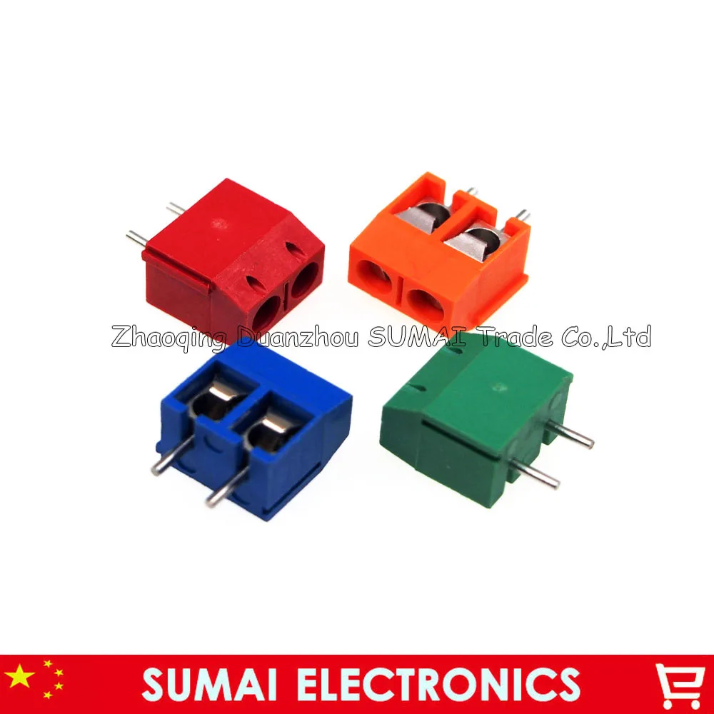 Лучшая фотография 5 0 мм 2-контактный винтовой клеммный блок PCB для провода 300 В/16 А
