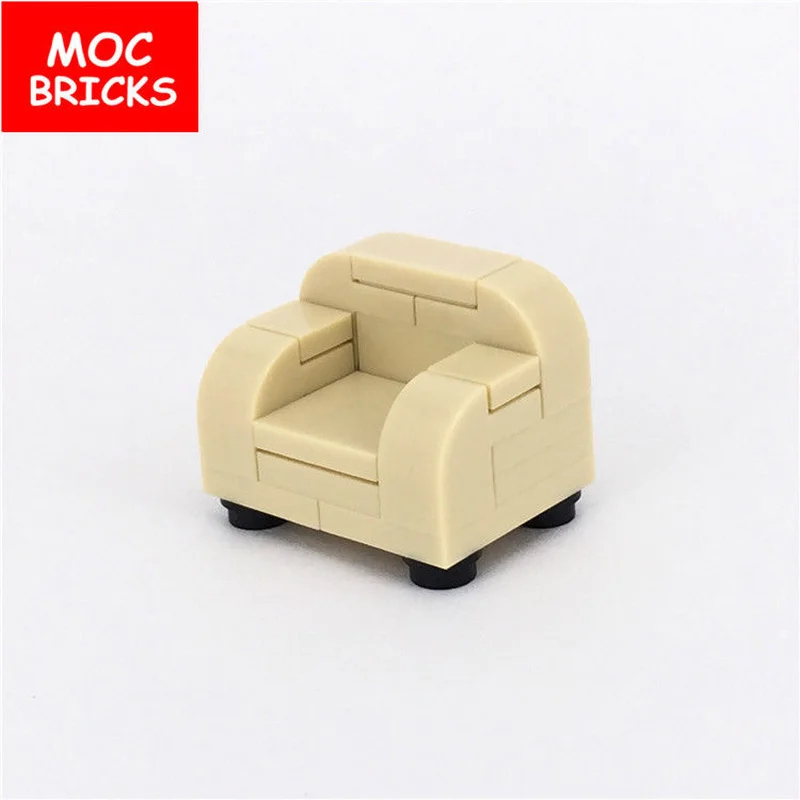 Распродажа кубики MOC сделай сам игрушки для семьи мебель Желтая Мебель одиночный
