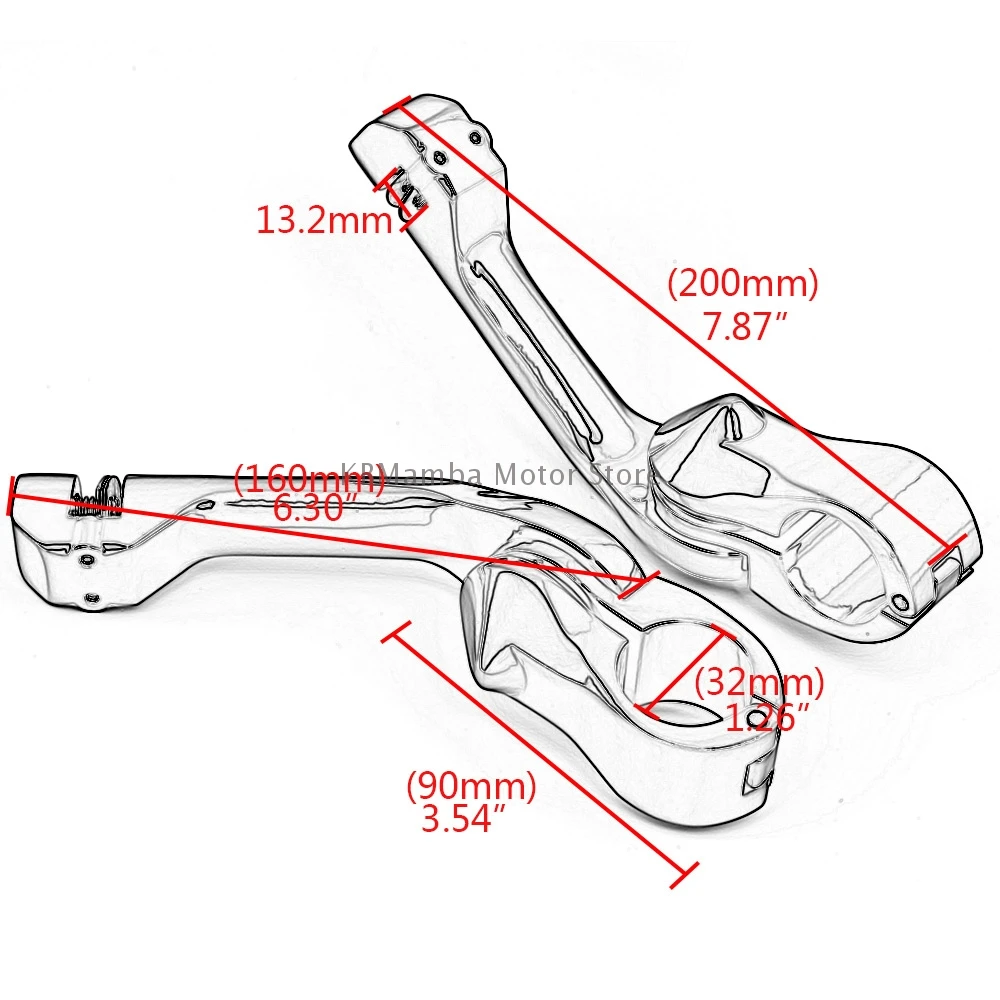 

Motorcycle Long Angled Adjustable Highway Footpeg Foot Peg Mount Kit Fit for Honda Yamaha Kawasaki Suzuki Highway Peg Mount