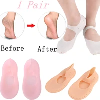anti crack 1pair moisturizing beauty unisex dead skin removal breathable with hole silicone socks pedicure tools