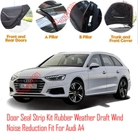 door seal strip kit self adhesive window engine cover soundproof rubber weather draft wind noise reduction fit for audi a4