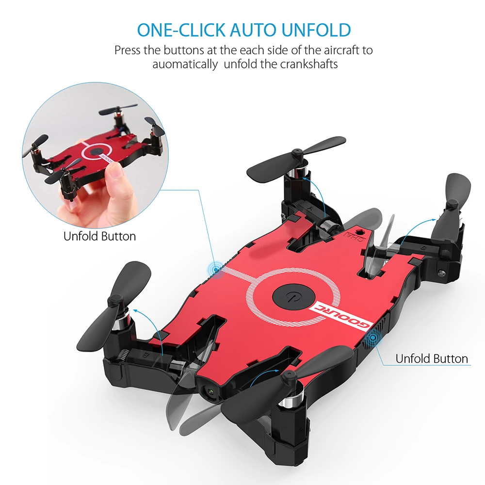Набор T49 6-Axis Gyro WI-FI FPV RC складной Дрон HD Камера Квадрокоптер складной G-sensor RC селфи Карманный Дрон RTF RC игрушки подарок