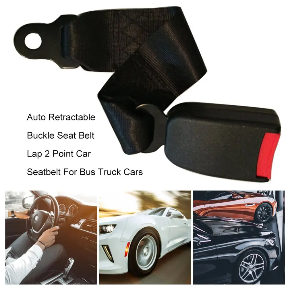 

1Pcs car safety belt Auto Retractable Buckle 2 Point Auto Car Seatbelt Universal Safety belt For Bus Truck Cars Accessories