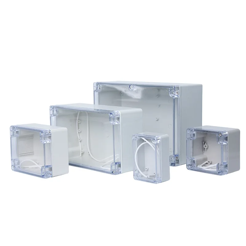 transparent-abs-waterproof-junction-box-manager-box-diy-electronic-case-storage-safe-electronic-equipment-shell-mounting-box
