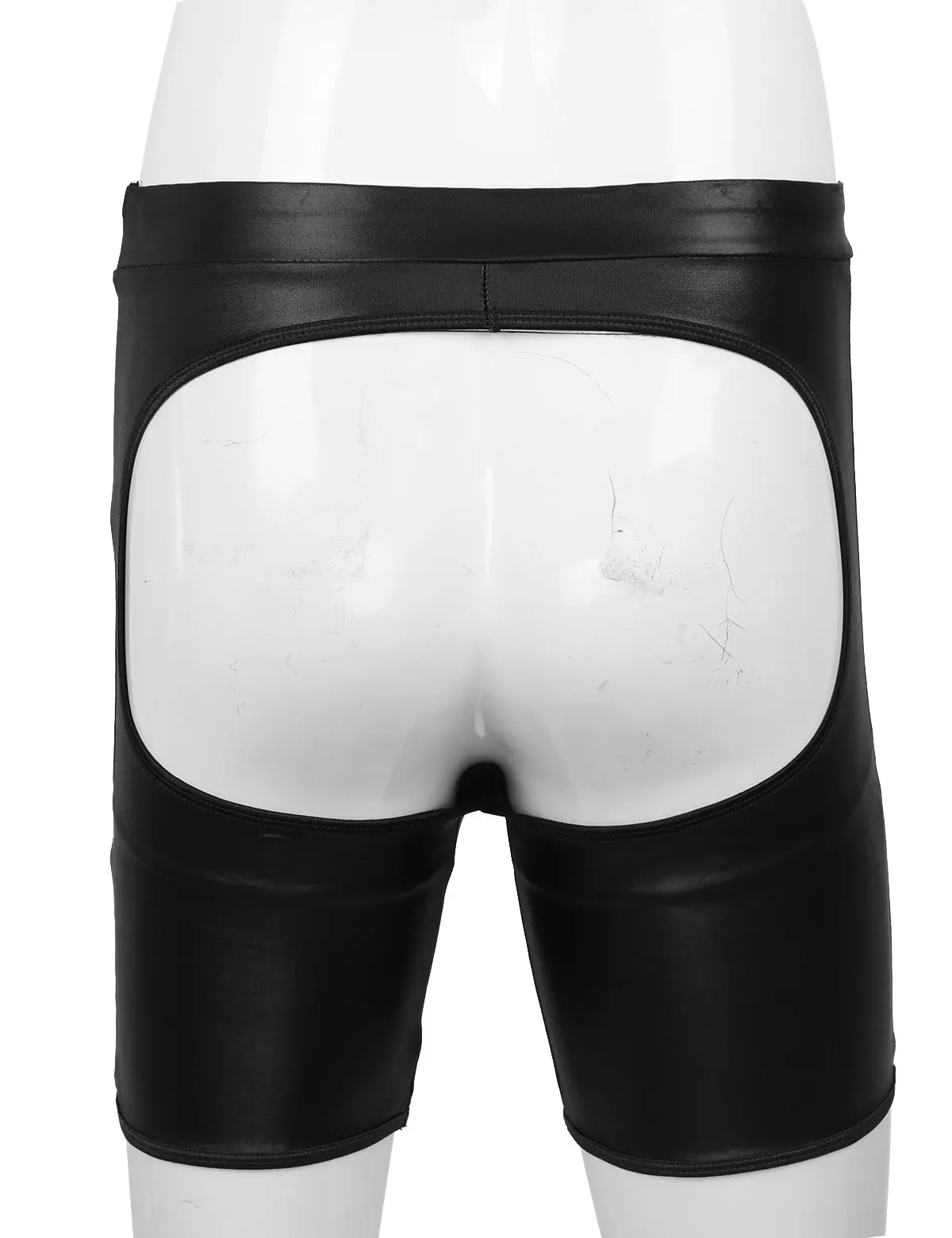 Мужской сексуальный Дышащий Латекс боксер нижнее белье трусы-шорты мужские с
