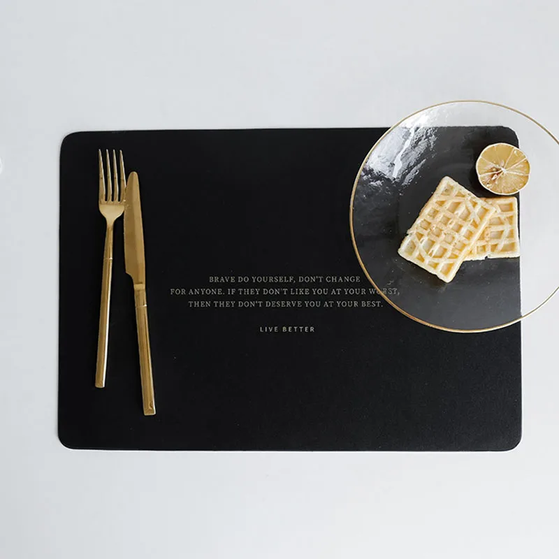 1 шт. водонепроницаемые коврики для обеденного стола из искусственной кожи