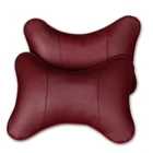 Кожаная подушка для автомобильного сиденья, дышащая подушка для головы и шеи, защитная подушка, подушка для поддержки подголовника, автомобильные аксессуары