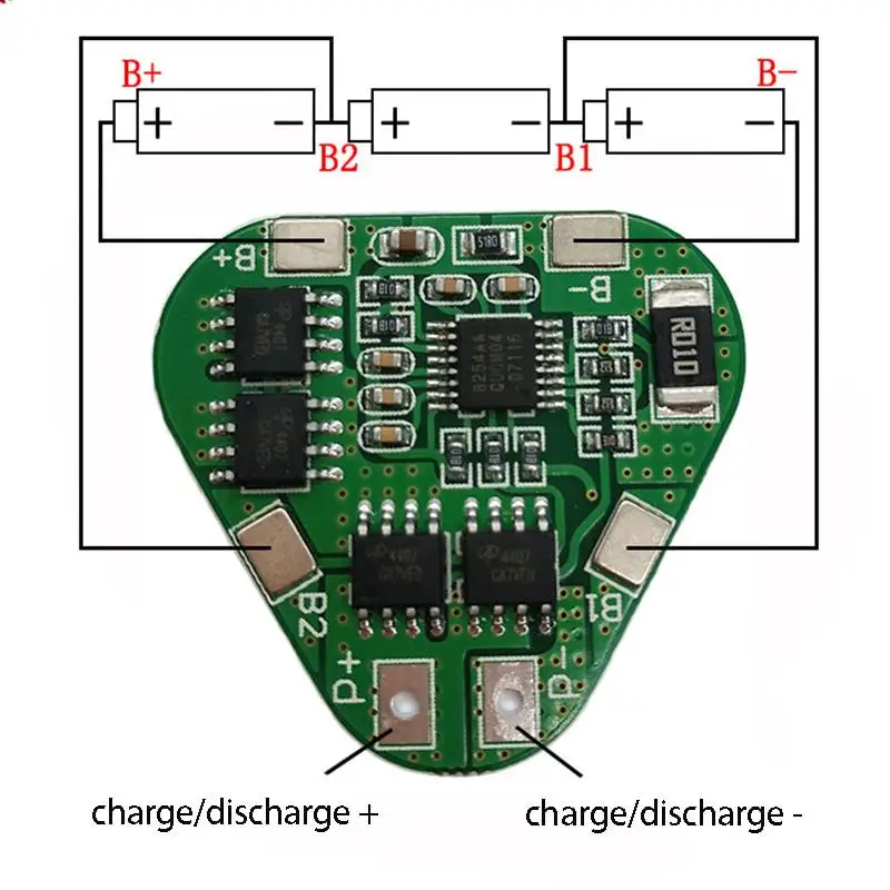 3S 12 В 18650 Защитная плата литиевого аккумулятора 8A 3 ячейки упаковка Li-Ion BMS PCM PCB 11 1 6