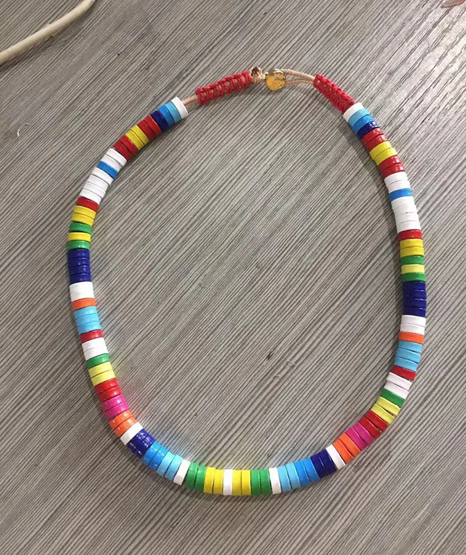 Богемное Бохо эмаль RA bizuteria collares de moda 2019 ювелирные бусины ожерелье цепочка corrente