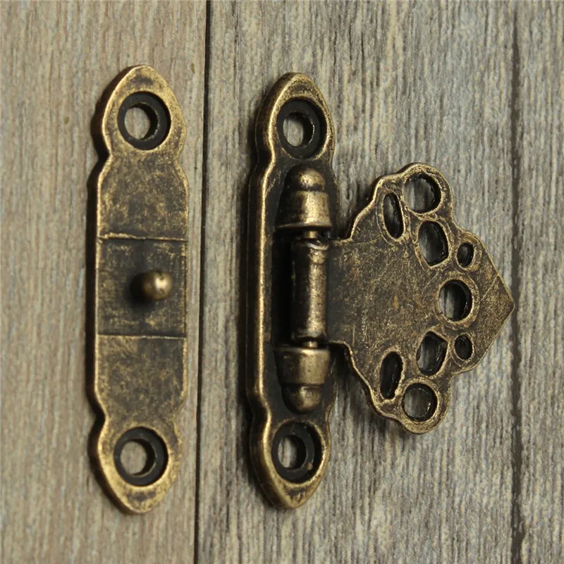 

12X Antique antique and vintage style Decorate Brass Decorative Jewelry Gift Wooden Box Hasp Latch Hook With Screws
