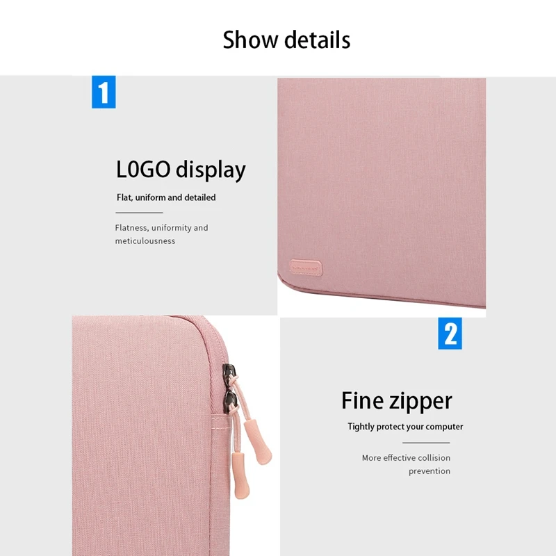 

SHENG BEI ER Waterproof Laptop Bag Suitable for iPads Tablets Simplicity Laptop Bag Laptop Liner Bag (Pink)
