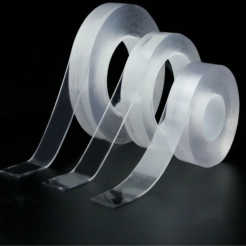 Nano Magic Tape Transparent NoTrace Reusable Waterproof Adhesive Double Sided Cleanable Home 1M/2M/3M/5M|Лента| |