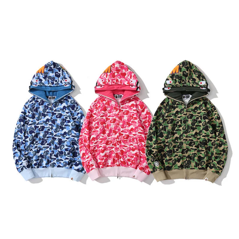 

Осенний Камуфляжный свитер с капюшоном bape в стиле «Акула»