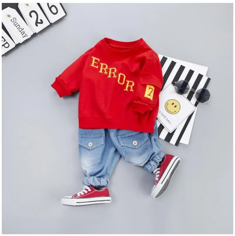 2019 Новые Осенние костюмы для малышей комплекты одежды маленьких мальчиков