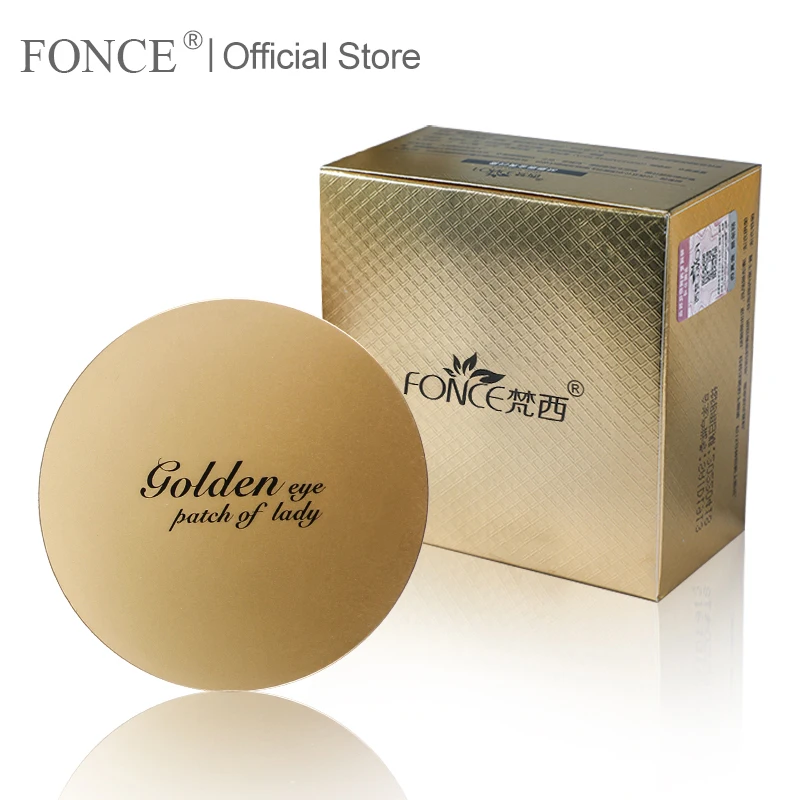 Fonce 24K золотые кристаллические коллагеновые гелевые патчи для век маска от