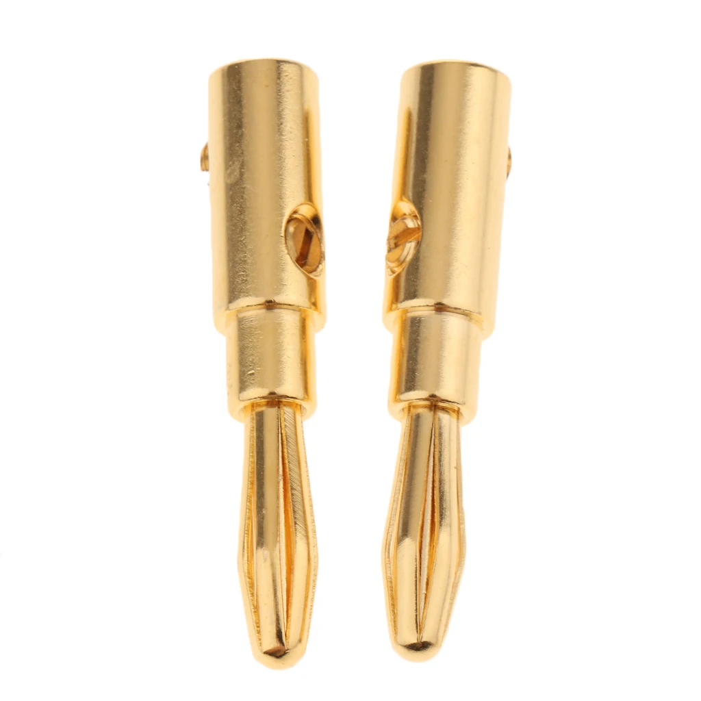 2x банановые вилки спикер провода разъемы 4 мм Открытый винт Джек Вилки адаптер |