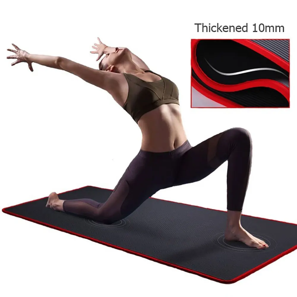 Коврик для фитнеса 10 мм начинающих утолщенный коврик 1830*610 тренажерного зала