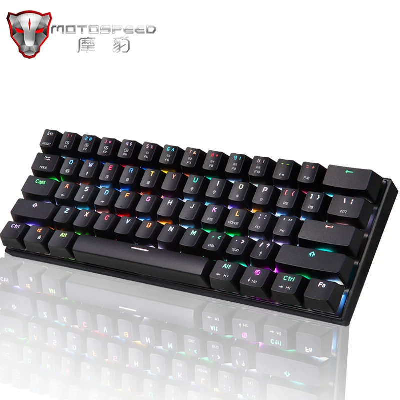 Motospeed CK62 игровая механическая клавиатура USB Проводная/Bluetooth с двойным режимом 61