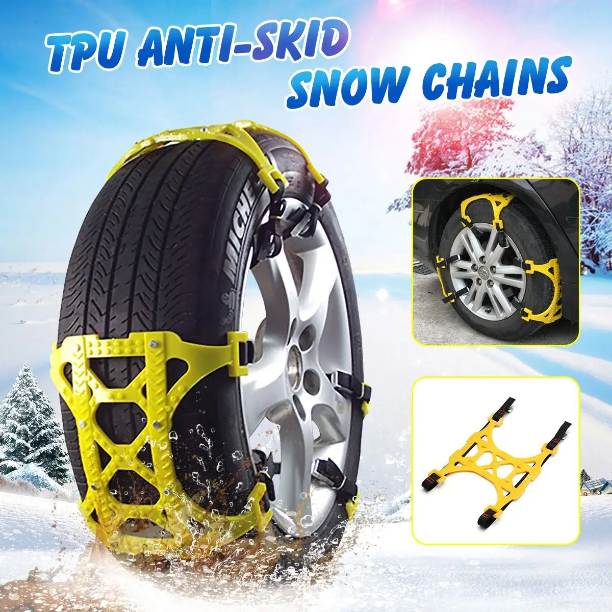 

6pcs/set Car Truck Winter Tire Wheels Snow Chains Snow Tire Anti-skid Safety Chains Wheel Winter Outdoor Emergency Chain