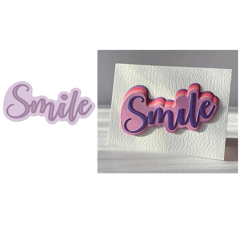 Письмо улыбка металлические штампы трафареты для сделай сам Скрапбукинг