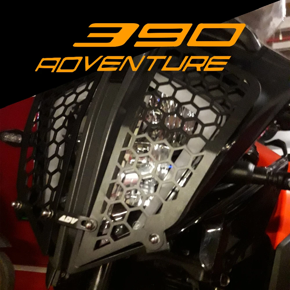 

For 390 ADVENTURE Motorcycle Head light Guard Front Headlight Headlamp Grille Guard Cover Protector 390 Adventure 2019 2020 2021