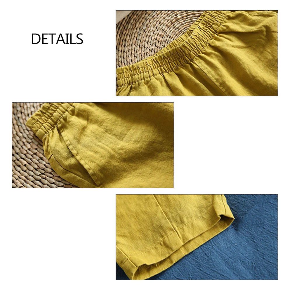 

Plus Size Cotton Linen Trousers Women Summer Loose Harem High Waist Stripe Pocket Pant Casual Pantalon Female Sweatpants Trouser