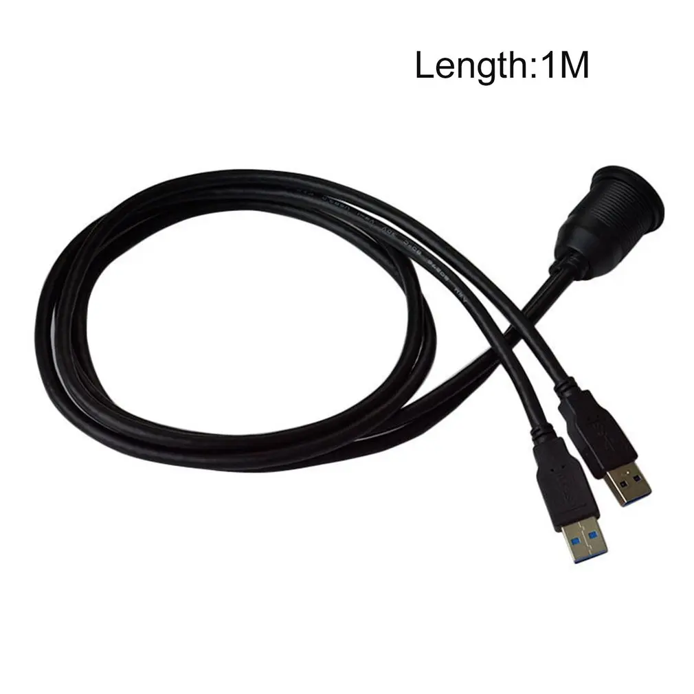 

Car Dashboard Flush Mount USB Dock Adapter Dashboard Panel 3.0 Port Male to Female Cable Extension Cable for Motorcycle Boat