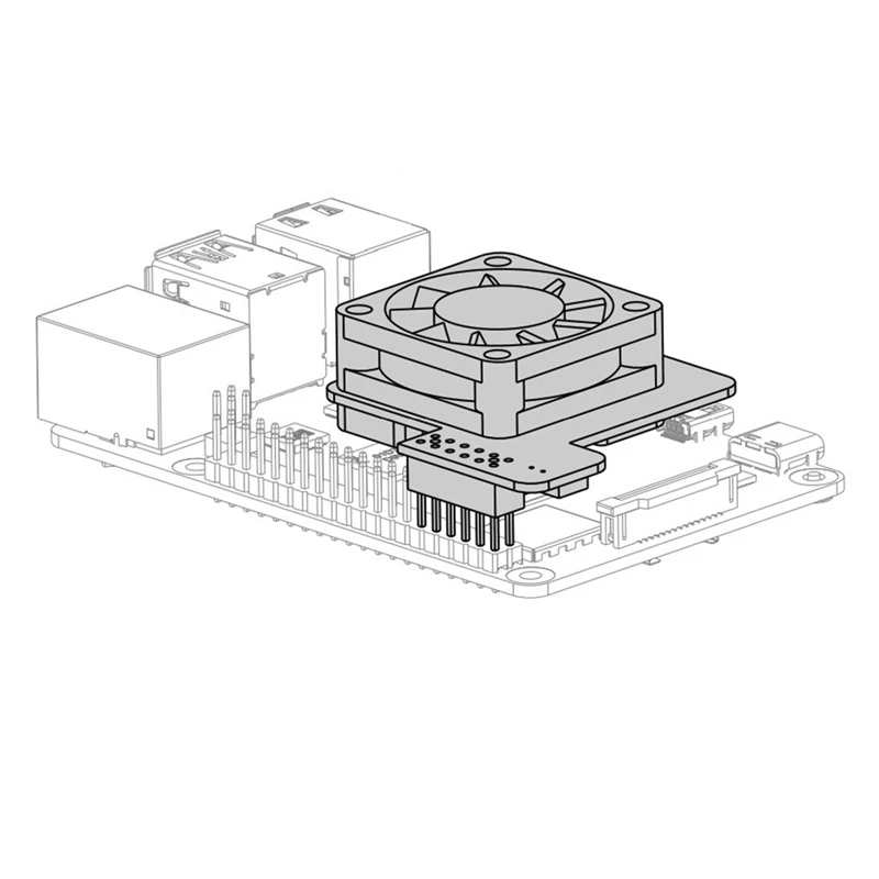 

for Raspberry Pi 4B 3B+ 3B Mini PWN Speed Regulation CPU Cooling Fan Radiator with Switch for Raspbian
