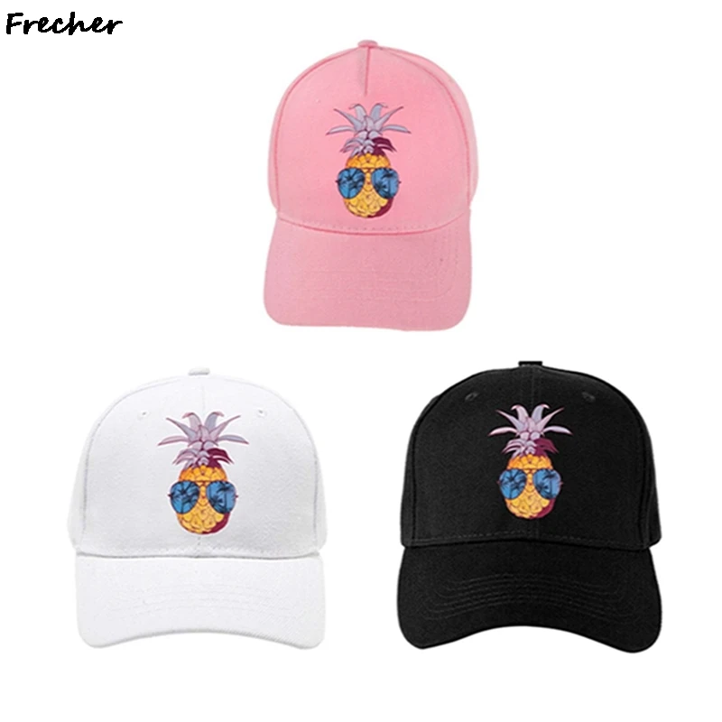 

Регулируемая сетка Бейсбол Кепки s для детей милый принт в виде ананаса Snapback Шапки мальчиков летняя обувь из сетчатого материала Кепки воро...
