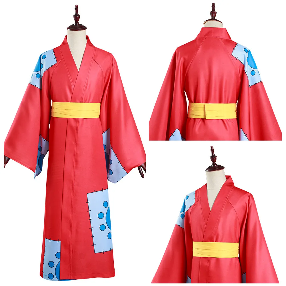 

Anime One Piece Wano Country Monkey D. Luffy Cosplay Costume Kimono Outfits Halloween Carnival Suit Women Men New Year's Gift