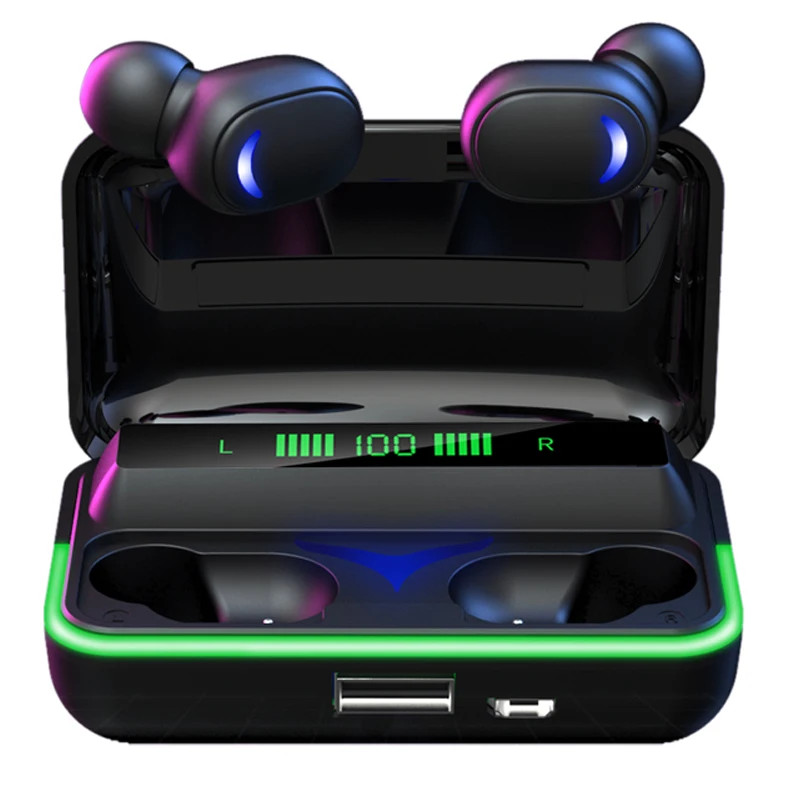 

E10 TWS Gamer Headset Wireless Headphone Low Delay Bluetooth Earphone HiFi Stereo Music Earbuds with Microphone Power Bank