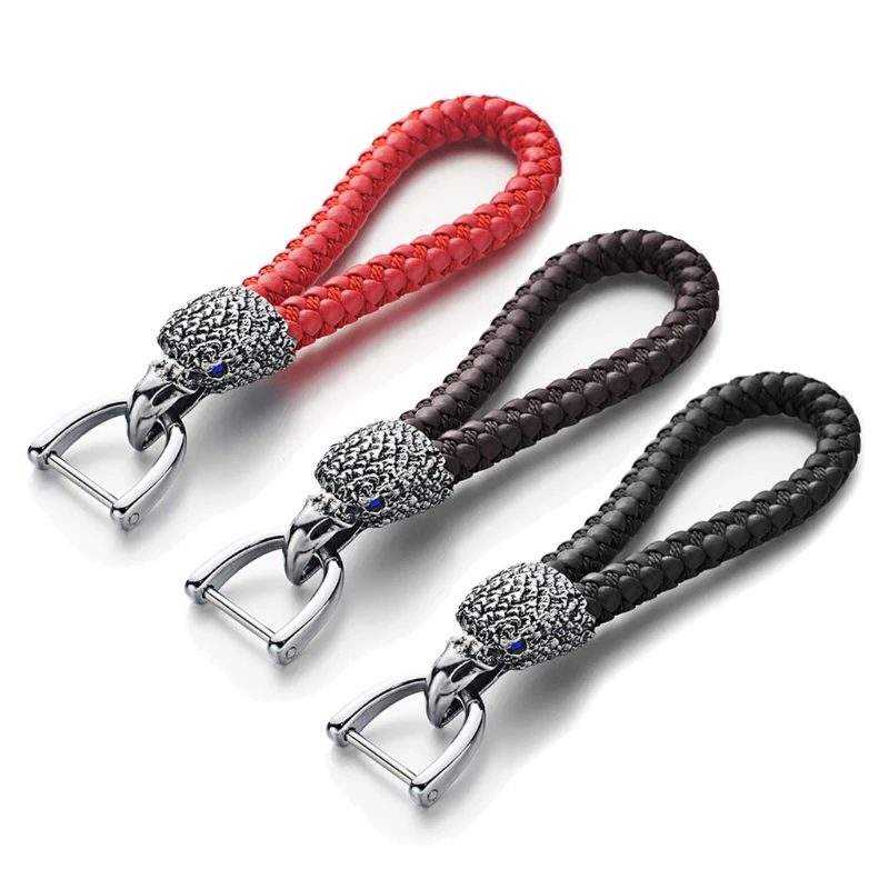 

Cool Eagle Bird Leather Keychain Leather Rope Keyring Detachable Animal Keychain R2LE