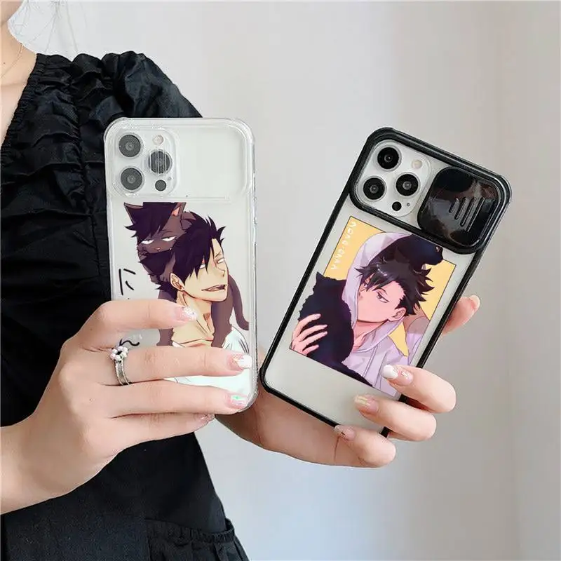 

Haikyuu volleyball boy Kuroo Tetsurou Phone Case For iPhone 7 8 11 12 X XS XR MINI Pro Max Plus Slide Camera Lens Protection
