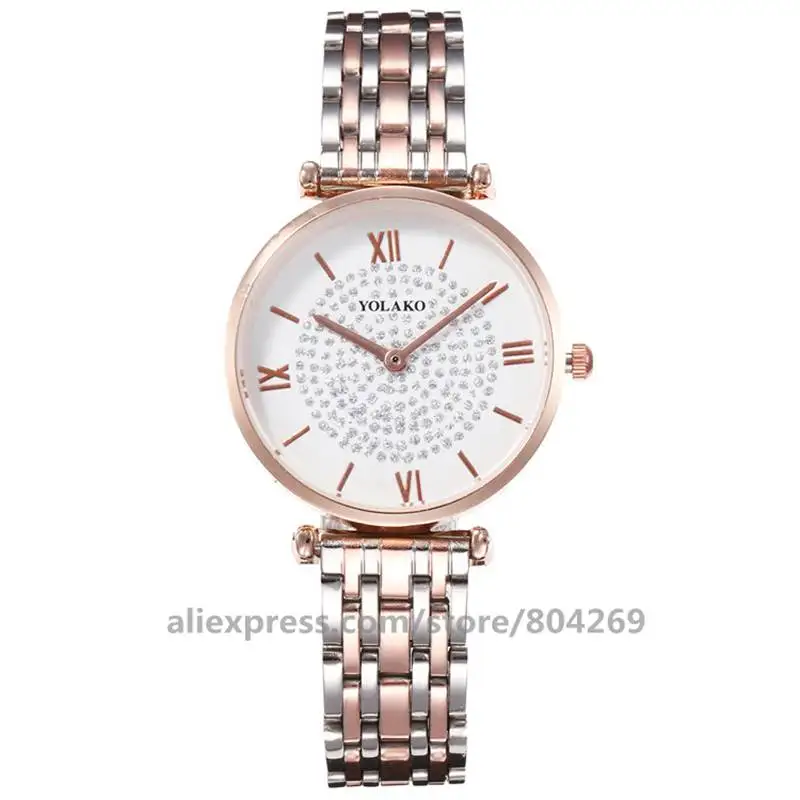 Wholesale Luxury Women Watches Hot Sale Colorful Women Watch Full Rhinestone Alloy Quartz Wristwatches