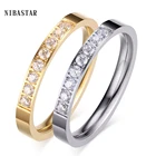 Кольцо обручальное из нержавеющей стали с цирконом, 8 шт.