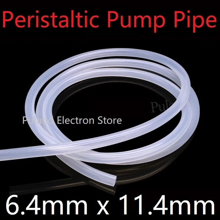 

6.4x11.4 Peristaltic Pump Silicone Hose Transparent ID 6.4mm x 11.4mm OD Thickness 2.5mm FoodGrade Soft Flexible Pipe Water Tube