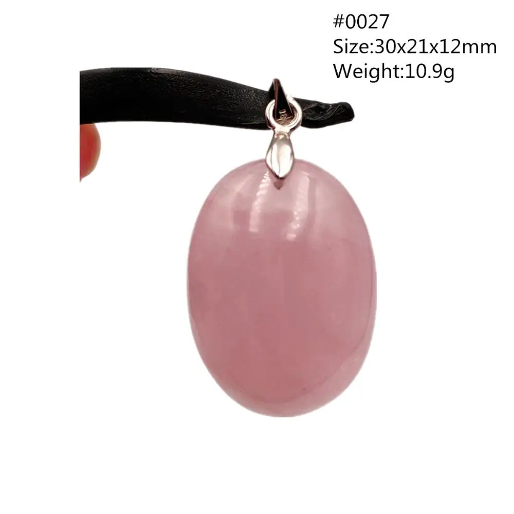 Натуральный розовый кварц для мужчин и женщин ожерелье кулон из Мадагаскар