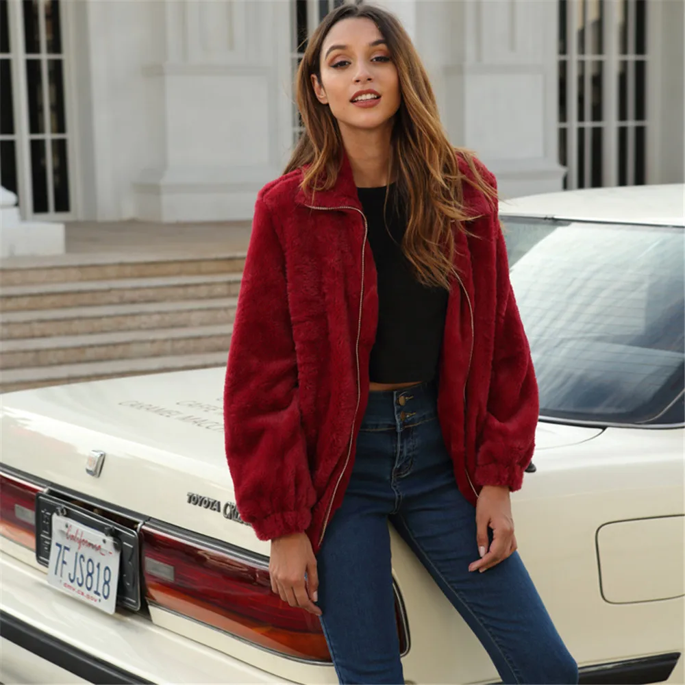 Женская Толстая теплая куртка из искусственной норки осенне-зимнее пальто на