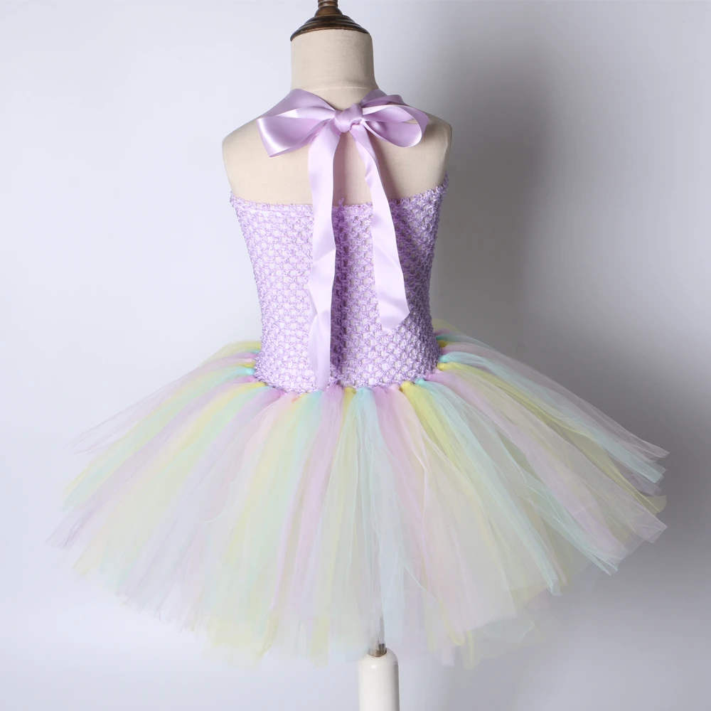 Пастель сказочная балетная пачка платье с украшением в виде крыльев цветочным