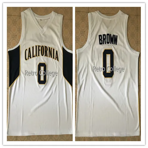 

#0 Jaylen Brown California College Retro Throwback Basketball Jersey Stitched any Number and name