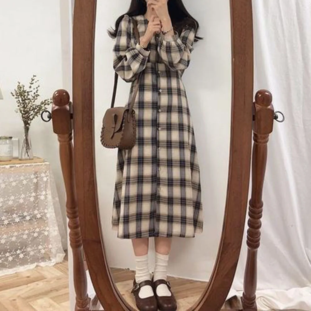 Женское осеннее платье миди Vestido вечерние винтажная одежда для девушек офисное