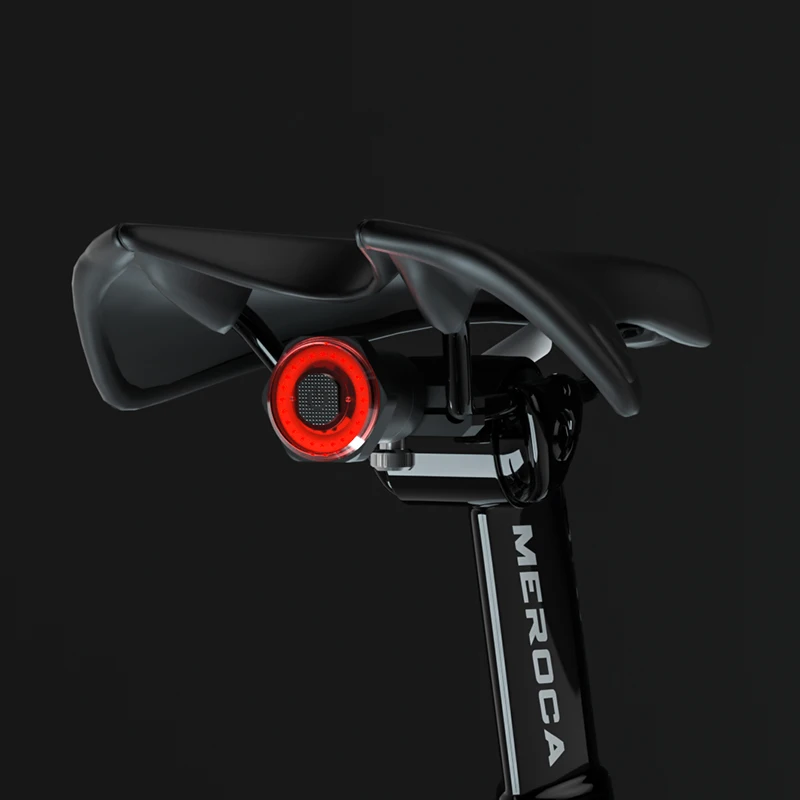 MEROCA MX2 Smart Bicycle Tail Rear Light Auto Start Stop Brake IPX6 Waterproof USB Charge Cycling Tail Taillight Bike LED Lights